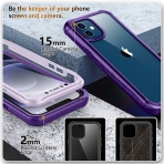 Temdan iPhone 12 Mini Bumper Klf -Purple