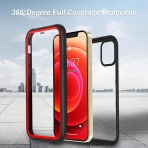 Temdan iPhone 12 Pro Max effaf Korumal Klf-Red