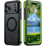 Temdan iPhone 18 Pro Desenli Su Ge�irmez K�l�f-Green