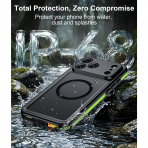 Temdan iPhone 18 Pro Desenli Su Ge�irmez K�l�f-Green