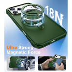 Temdan iPhone 18 Pro Max 360 Manyetik Standl� K�l�f-Green