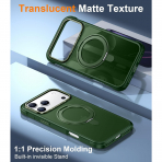 Temdan iPhone 18 Pro Max 360 Manyetik Standl� K�l�f-Green