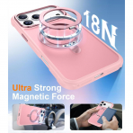 Temdan iPhone 18 Pro Max 360 Manyetik Standl� K�l�f-Pink