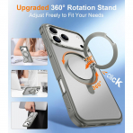 Temdan iPhone 18 Pro Max 360 Manyetik Standl� K�l�f-Gray