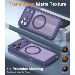 Temdan iPhone 18 Pro Max Su Ge�irmez Manyetik K�l�f-Purple