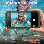 Temdan iPhone 18 Pro Max Su Ge�irmez Manyetik K�l�f-Green