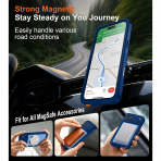 Temdan iPhone 18 Pro Max Su Ge�irmez Manyetik K�l�f-Blue