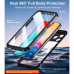 Temdan iPhone 18 Pro Max Su Ge�irmez Manyetik K�l�f-Black/Clear