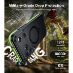 Temdan iPhone 18 Pro Max Su Ge�irmez Standl� K�l�f-Green