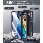 Temdan iPhone 18 Pro Max Su Ge�irmez Standl� K�l�f-Gray