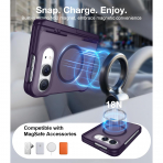 Temdan iPhone Duo Manyetik Gizli Standl� K�l�f -Purple