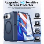 Temdan iPhone Duo Manyetik Gizli Standl� K�l�f -Blue