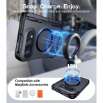 Temdan iPhone Duo Manyetik Gizli Standl� K�l�f -Black