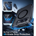 Temdan iPhone Duo Manyetik Gizli Standl� K�l�f -Black
