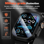 Tensea Apple Watch Ultra 3 Ekran Koruyucu (2 Adet)-Black