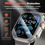 Tensea Apple Watch Ultra 3 Ekran Koruyucu (2 Adet)-Titanium