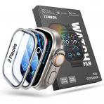 Tensea Apple Watch Ultra 3 Ekran Koruyucu (2 Adet)-Titanium