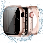 Tensea Apple Watch 9/8/7 Uyumlu Bumper Klf (45mm)-Rose Gold 