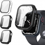 Tensea Apple Watch 9/8/7 41mm Bumper Klf -Clear/Black/Black