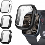 Tensea Apple Watch 10 42mm Bumper Klf -Clear Black Black
