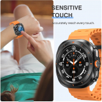 Tensea Bumper Galaxy Watch Ultra 47mm Bumper K�l�f-Matte Black/Orange