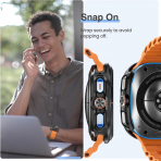 Tensea Bumper Galaxy Watch Ultra 47mm Bumper K�l�f-Matte Black/Orange