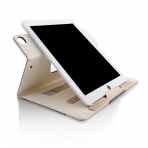Thankscase Apple iPad Stand Kapak Klf (12.9 in)-Black Gold Plus