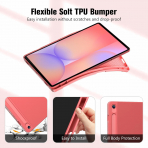 ProCase Galaxy Tab S10 Lite Standl Folio Klf-CoralRed