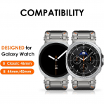 WINGLE Galaxy Watch 8 44mm Deri Kay -Titanium Black