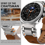 WINGLE Galaxy Watch 8 44mm Deri Kay -Titanium Brown