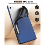 TiMOVO Kalem Blmeli Galaxy Tab S9 FE Klf-Navy Blue