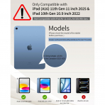 TiMOVO iPad 11.Nesil Klavyeli Klf (11 in)-Navy Blue