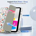 TiMOVO iPad 11.Nesil Koruyucu Klf (11 in)-Flowers