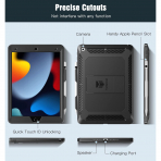 TiMOVO iPad 9/8/7.Nesil Uyumlu Klf(10.2 in)-Black