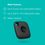 Tile Mate Telefon ve Kiisel Eya Bulucu (2022)-Black