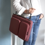 Tomtoc Laptop Omuz antas (15/15.6 in)-Burgundy