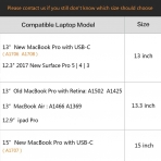 Tomtoc New Apple MacBook Pro Aksesuar antal Tama antas (15 in)-Gray