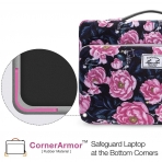 Tomtoc Laptop El antas (13 / 13.3 in)-Skeleton Peony Black