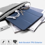 Tomtoc iPad Pro Kalem Blmeli Klf (10.5 in)-Navy blue