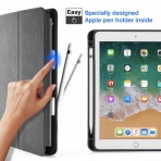 Tomtoc iPad Kalem Blmeli Klf (9.7 in)-Gray