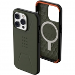 UAG Civilian Serisi iPhone 14 Pro Darbeye Dayankl nce Klf (MIL-STD-810G)-Olive