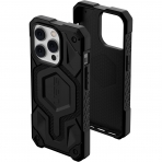 UAG Monarch Pro Serisi iPhone 14 Pro MagSafe Uyumlu Darbeye Dayankl Klf (MIL-STD-810G)-Kevlar Black