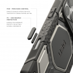 UAG Monarch Pro iPhone 18 Pro Max Delikli PU Deri K�l�f-Titanium