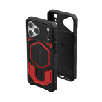 UAG Monarch Pro iPhone 18 Pro Max Delikli PU Deri K�l�f-Crimson