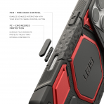 UAG Monarch Pro iPhone 18 Pro Max Delikli PU Deri K�l�f-Crimson