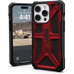 UAG Monarch Serisi iPhone 14 Pro Max Darbeye Dayankl Bumper Klf (MIL-STD-810G)-Crimson