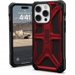 UAG Monarch Serisi iPhone 14 Pro Darbeye Dayankl Bumper Klf (MIL-STD-810G)-Crimson