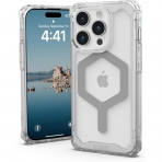 UAG Plyo Serisi Apple iPhone 15 Pro Manyetik Klf (MIL-STD-810G)-Ice Silver
