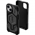 UAG Monarch Pro Serisi iPhone 14 Plus MagSafe Uyumlu Darbeye Dayankl Klf (MIL-STD-810G)-Silver