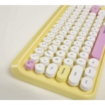 UBOTIE 84 Tulu Renkli Bluetooth Klavye Ve Mouse Set-Yellow